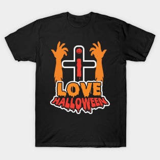 Funny Love Halloween Spooky Hands T-Shirt